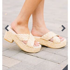 MATISSE Walk the Pier Natural Jute Sandal Size 7